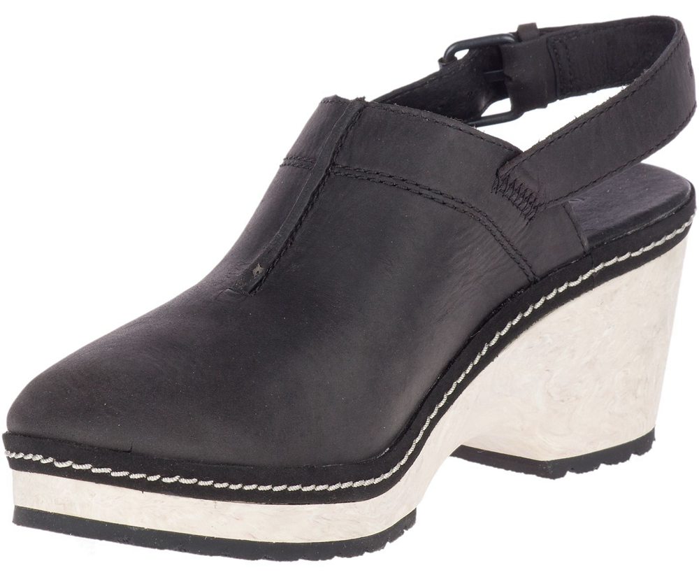 Sandalias Mujer - Merrell Halendi Backstrap - Negras - HBEP-26795